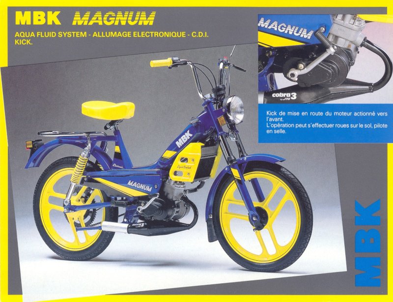 MBK 51 Magnum de 1987 à 1991 - Caractéristiques techniques - Actualités de  la mobylette par Mobylette Mag